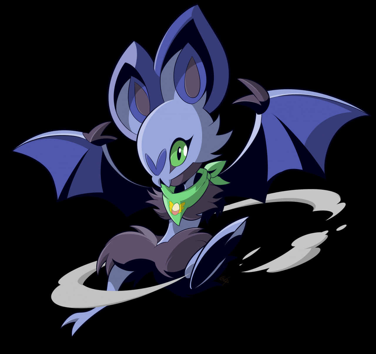 Noibat, blue, green eyes, HD Desktop Wallpaper
