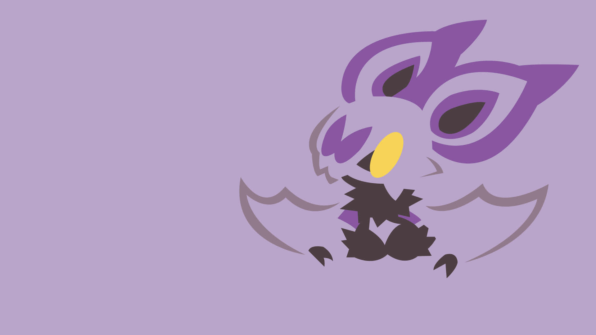 Noibat, purple, yellow eyes, Full HD Desktop Wallpaper