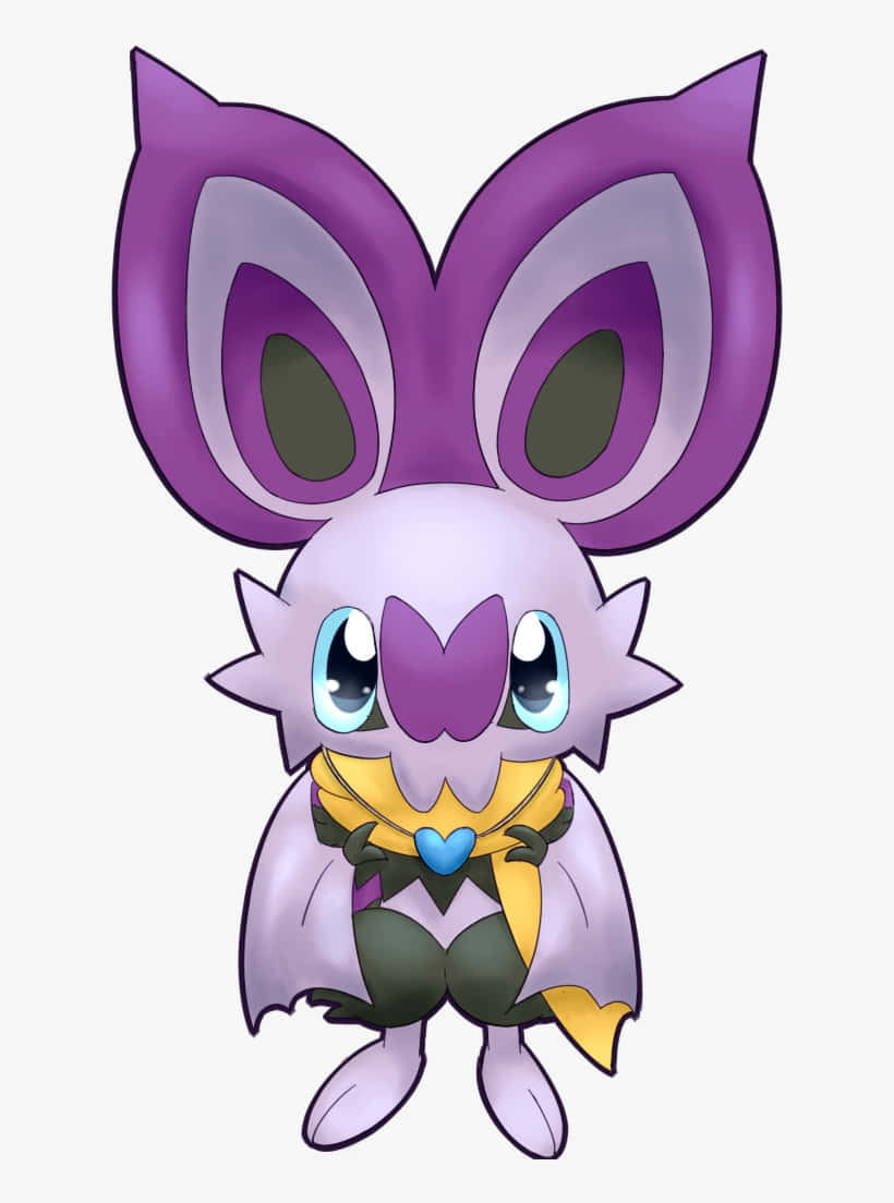 Noibat, purple, anime-style, SD Phone Wallpaper