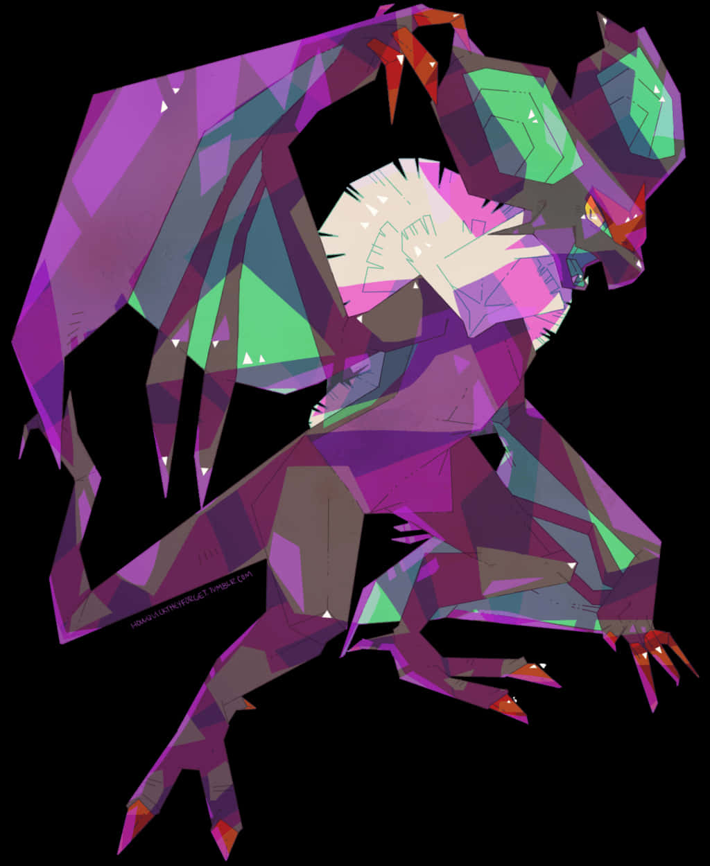 Noivern, purple, green, SD Phone Wallpaper