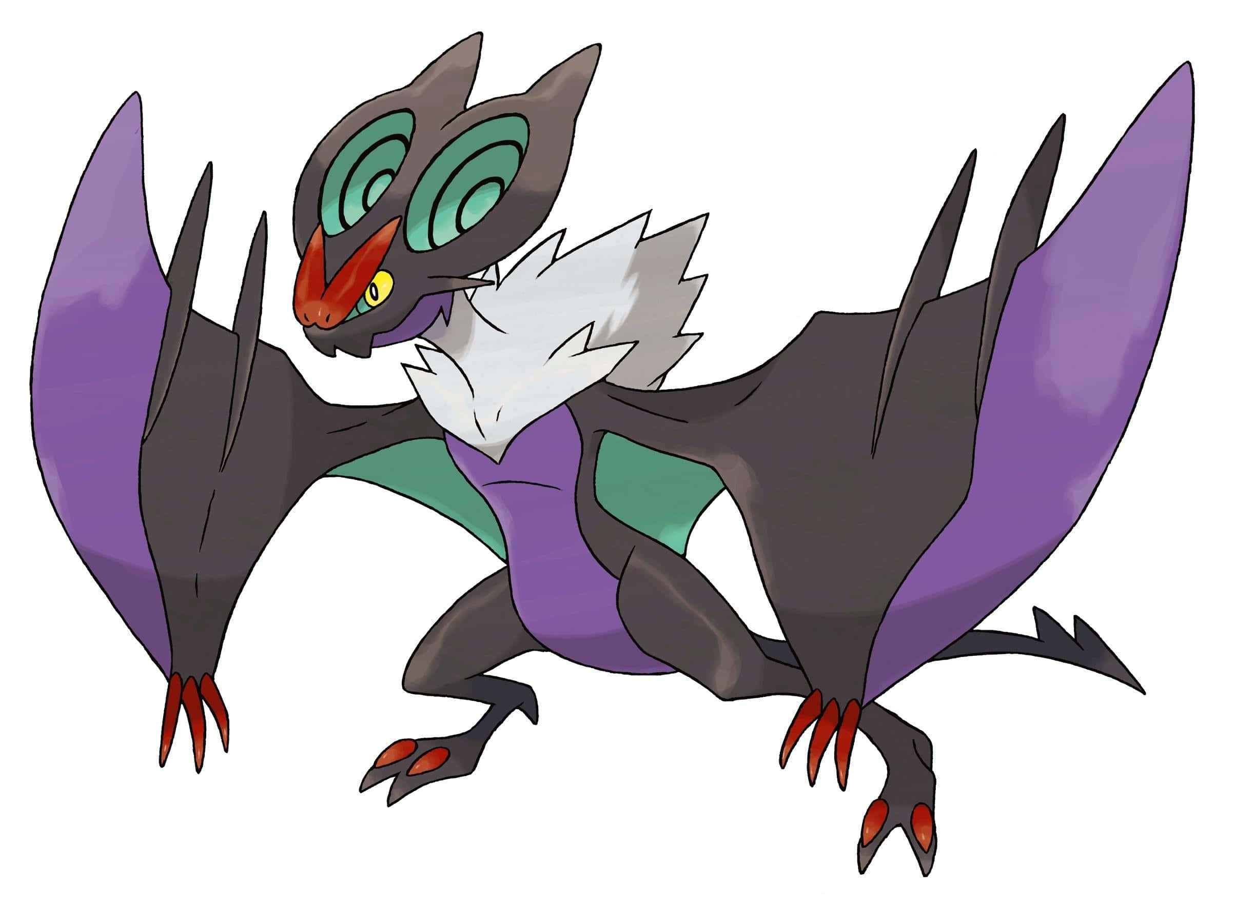 Noivern, purple wings, green eyes, Full HD Desktop Wallpaper