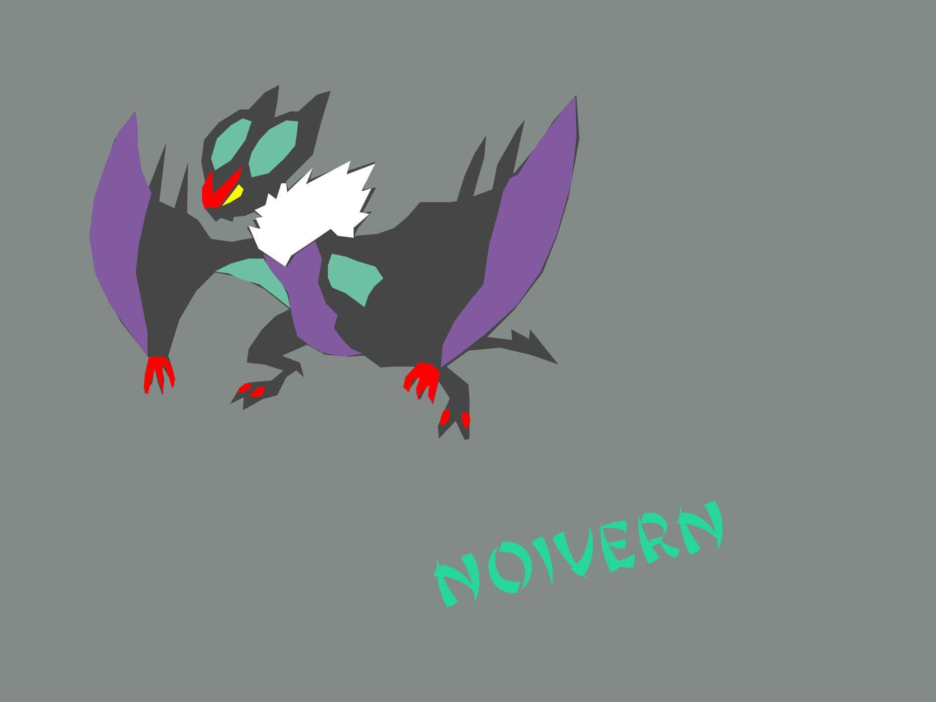 Noivern, dark gray, purple wings, HD Desktop Wallpaper