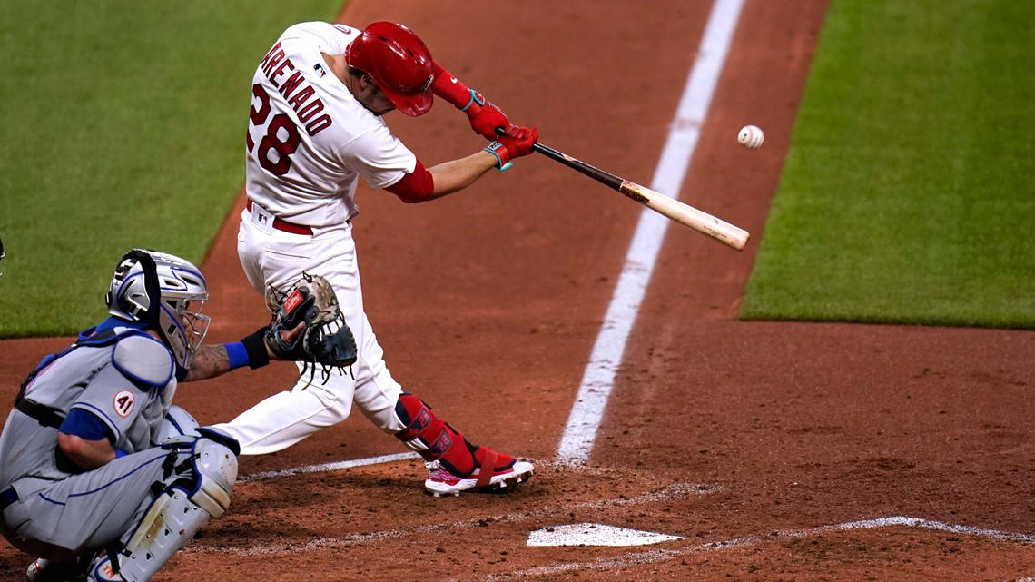 Nolan Arenado, red gear, night game, SD Desktop Wallpaper