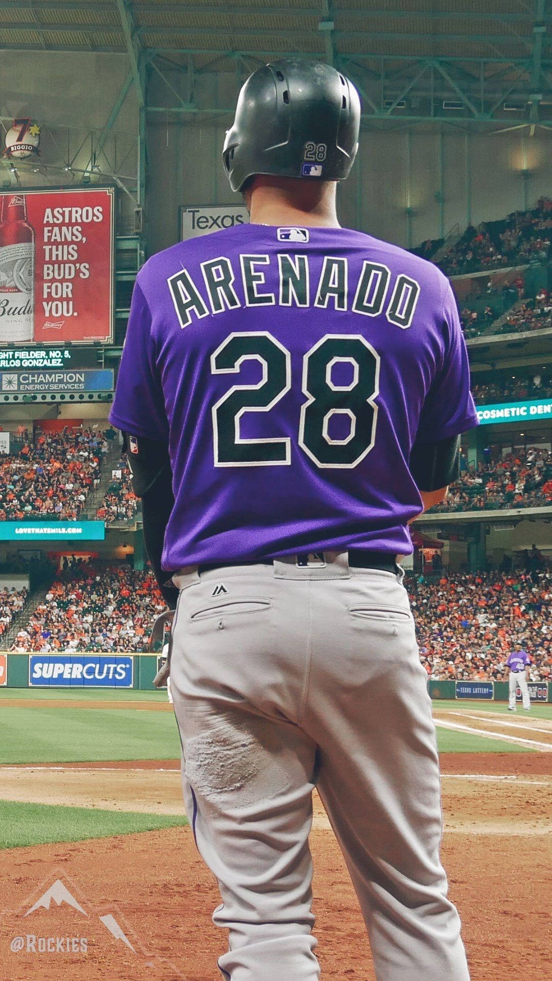 Nolan Arenado, purple jersey, ARENADO 28, Full HD Phone Wallpaper