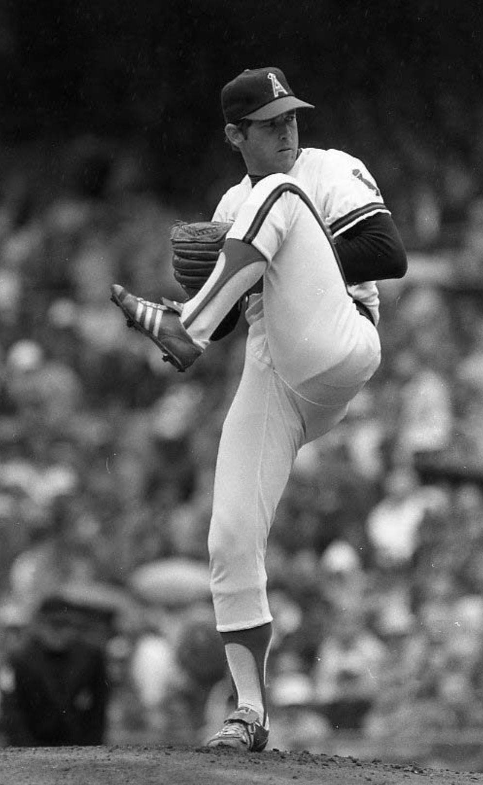 Nolan Ryan, greyscale, pitching stance, HD Phone Wallpaper
