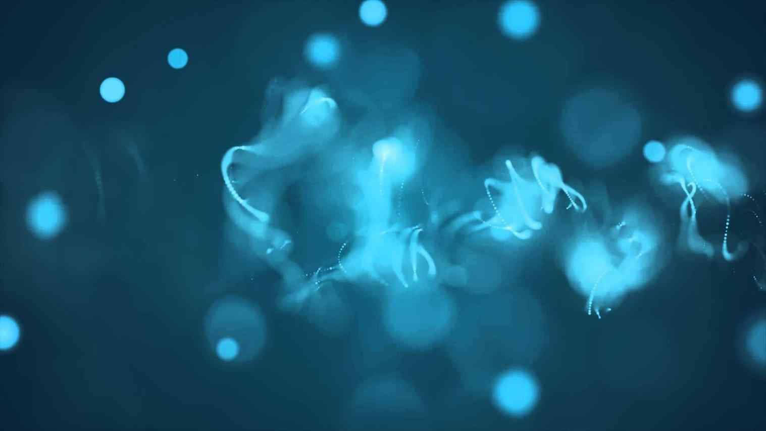 blue abstract design, glowing blue abstract light trails, dark teal background, HD Desktop Wallpaper