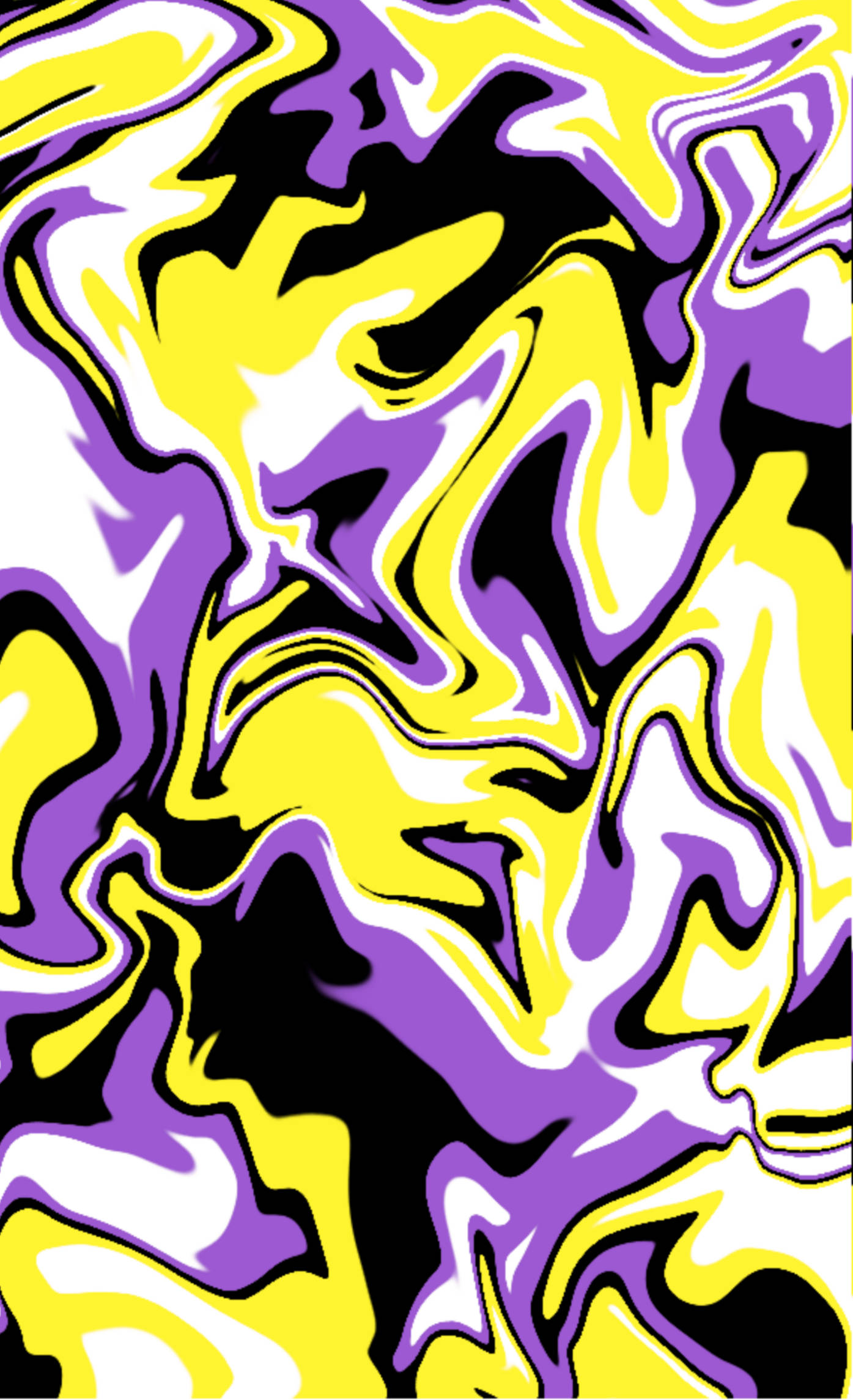 Nonbinary, yellow, purple, Full HD Phone Wallpaper