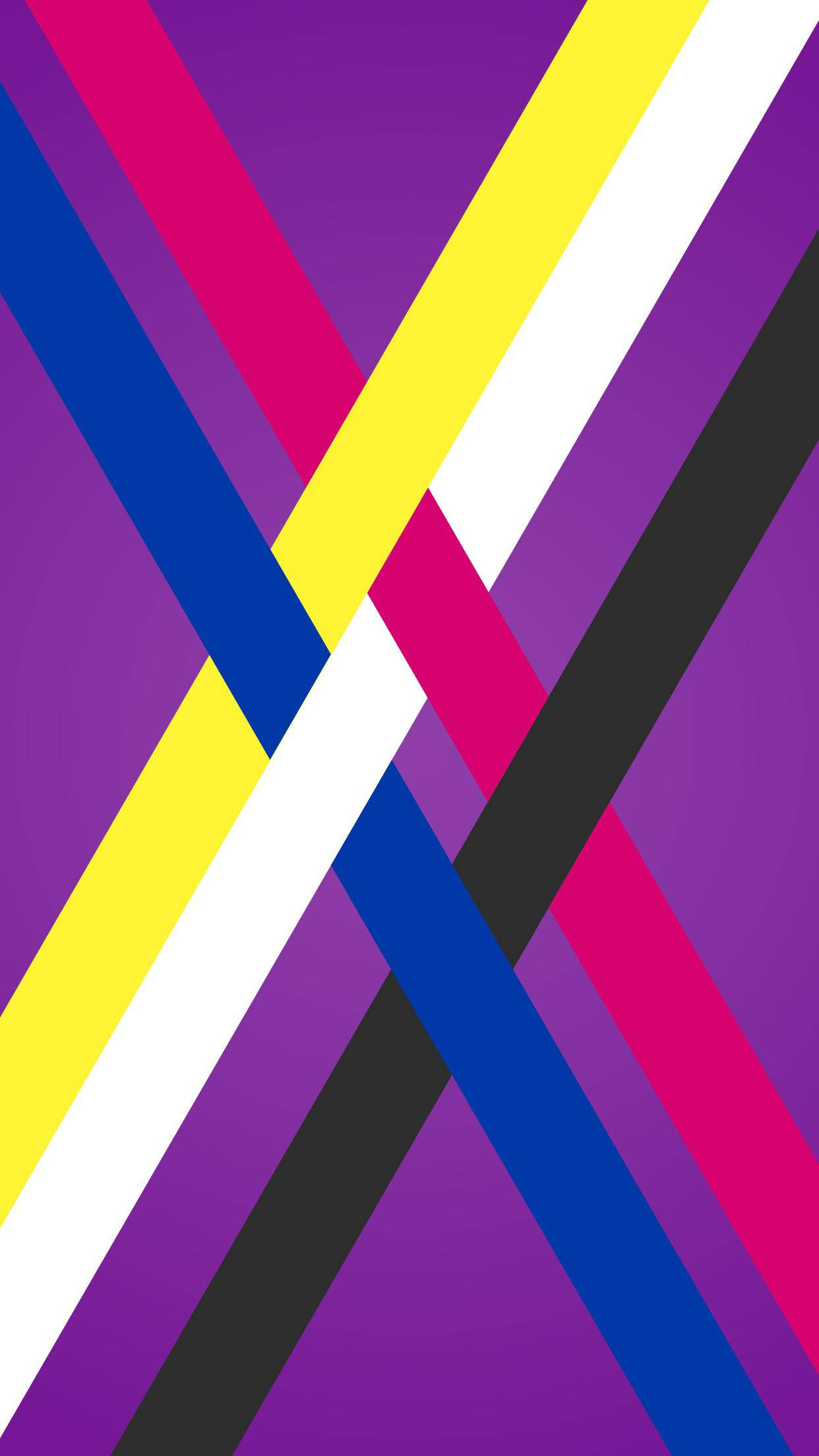purple, yellow, rainbow, Full HD Phone Wallpaper