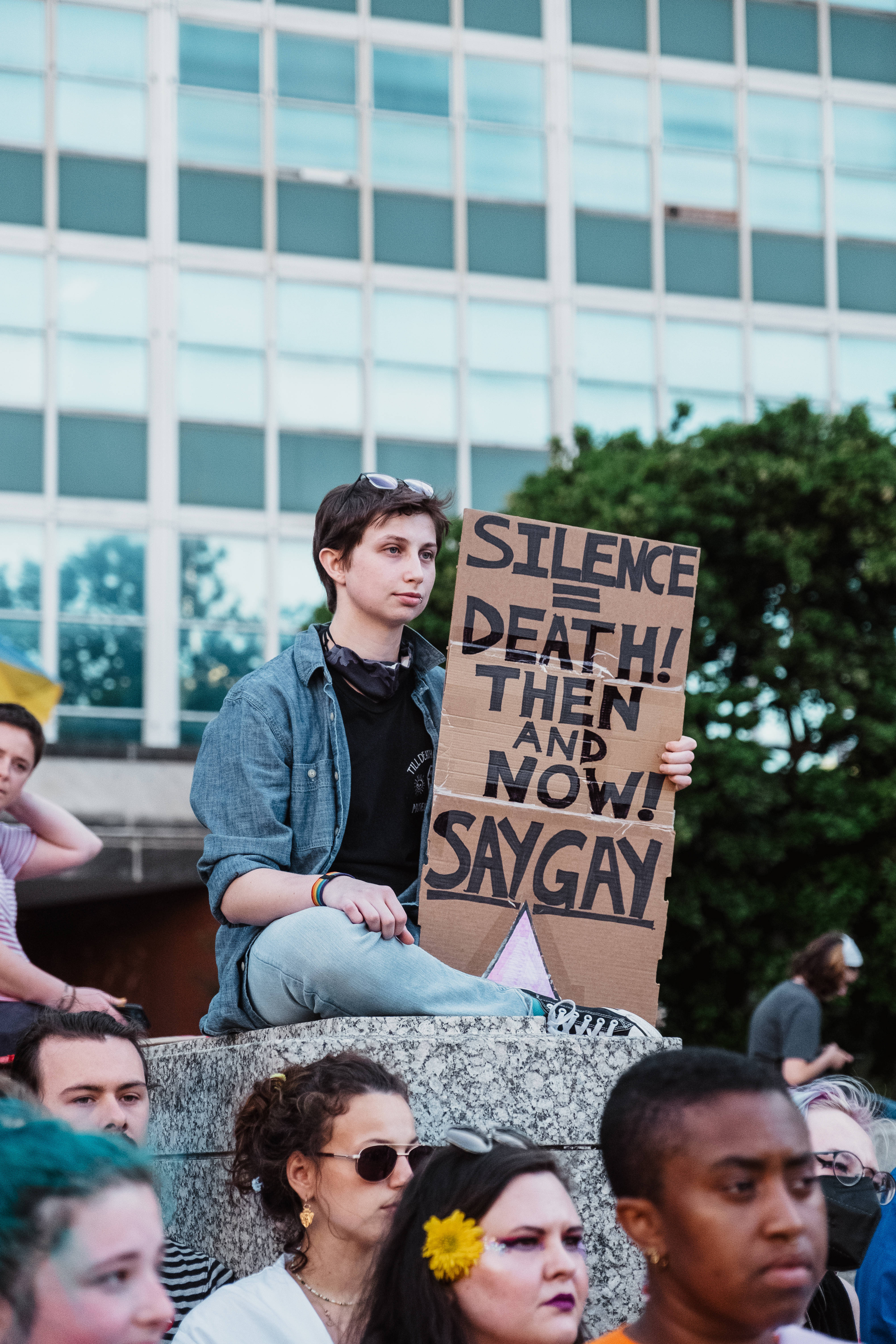 Non-Binary Protest For Right, silence equals death then and now saygay, stone ledge, 5K Phone Wallpaper