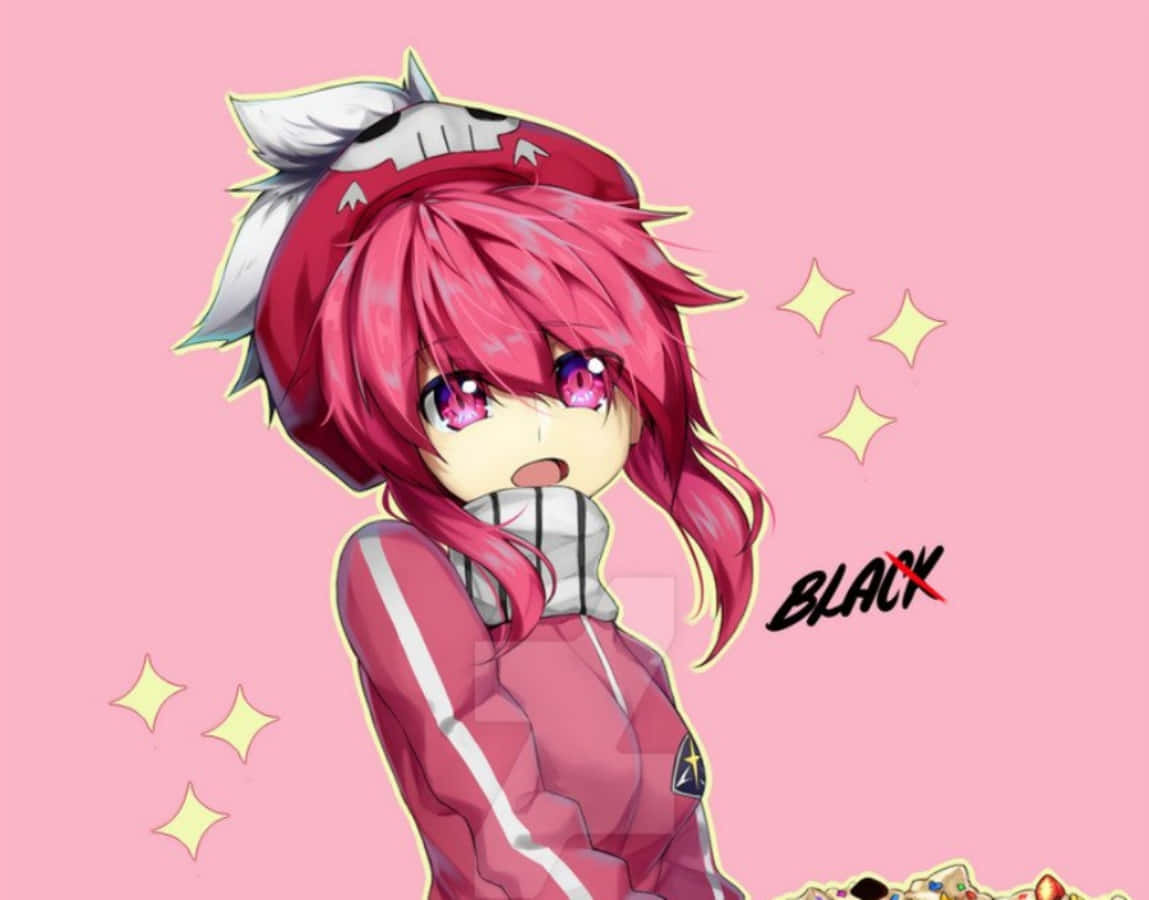 Nonon Jakuzure, pink hair, pink attire, SD Desktop Wallpaper