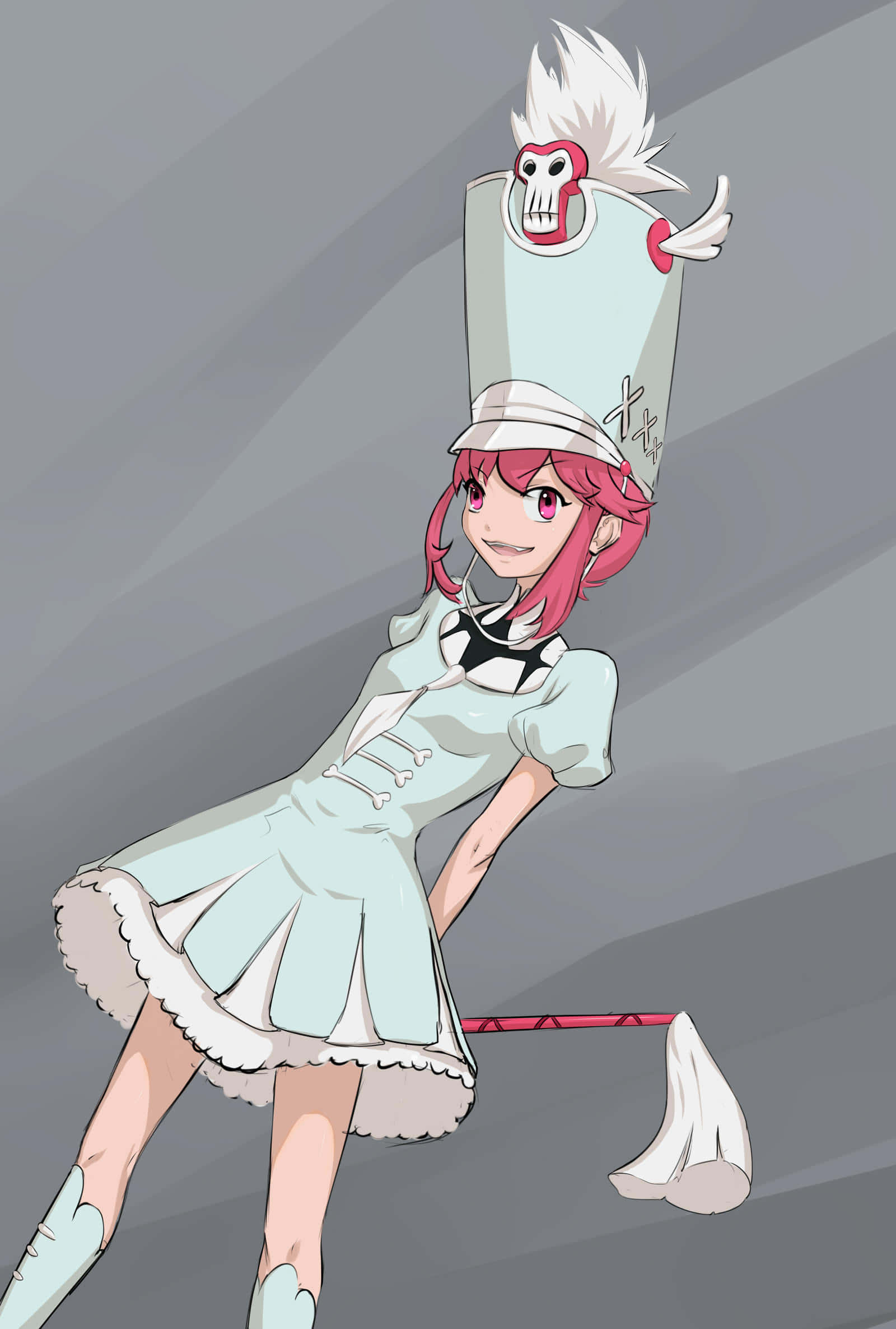 Nonon Jakuzure, pink hair, white hat, Full HD Phone Wallpaper