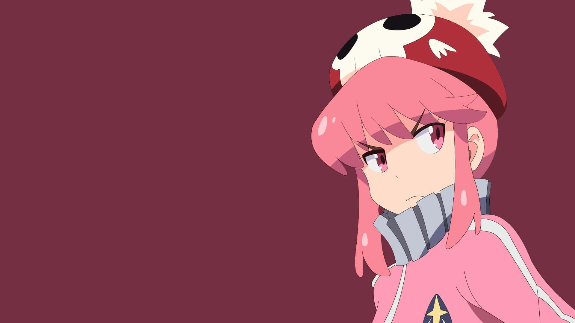 Nonon Jakuzure, pink-haired anime girl, skull hat, Full HD Desktop Wallpaper