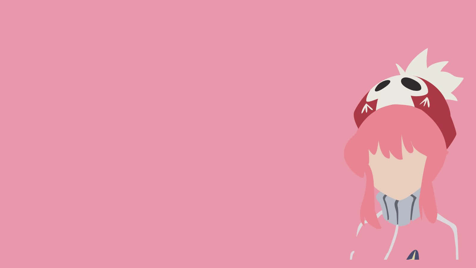 Nonon Jakuzure, pink hair, skull hat, HD Desktop Wallpaper