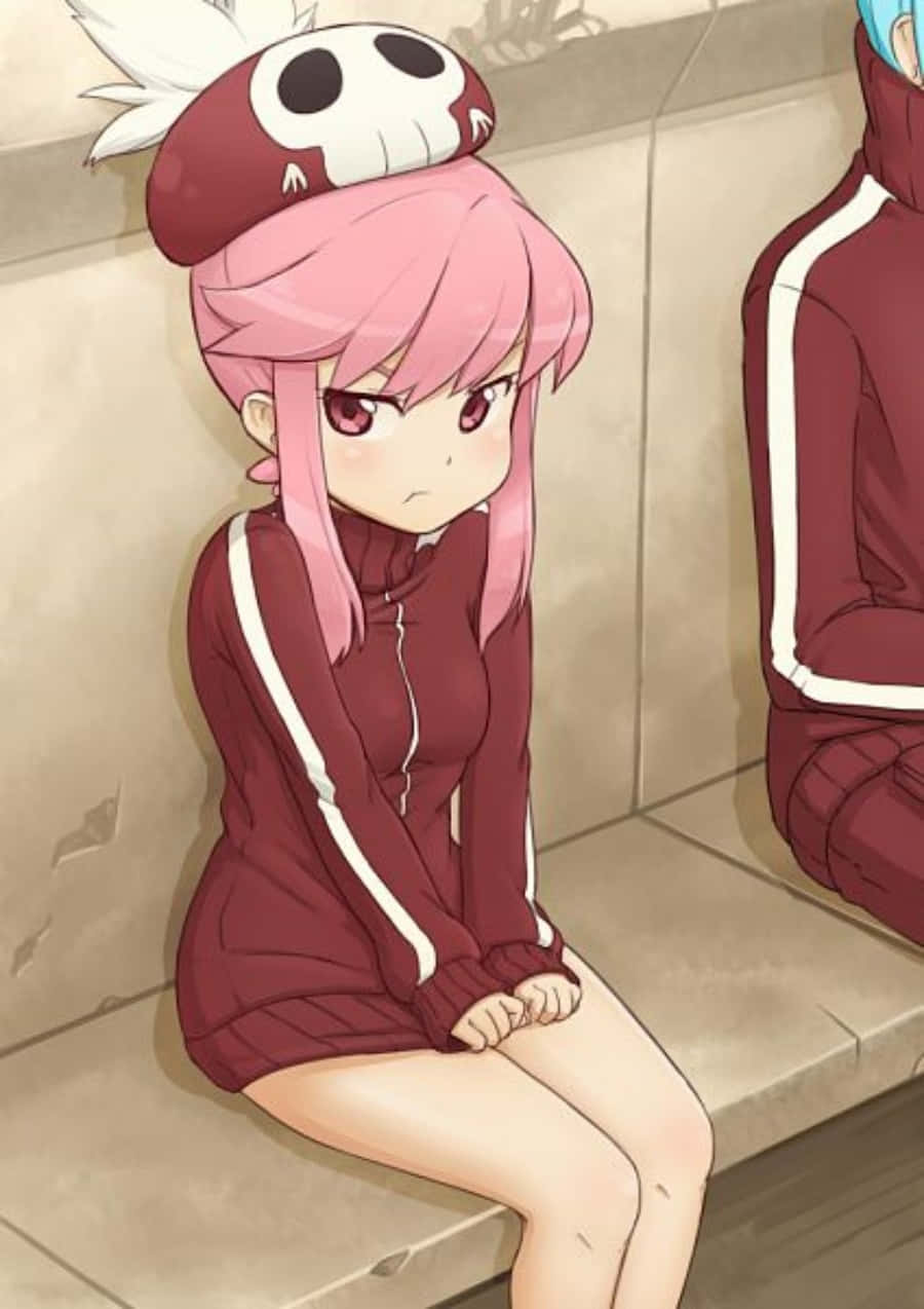 Nonon Jakuzure, pink-haired anime girl, maroon tracksuit, SD Phone Wallpaper