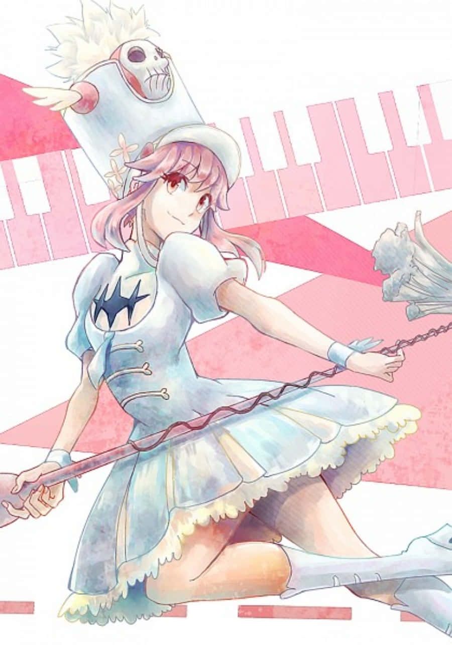 Nonon Jakuzure, light blue maid outfit, skull hat, HD Phone Wallpaper