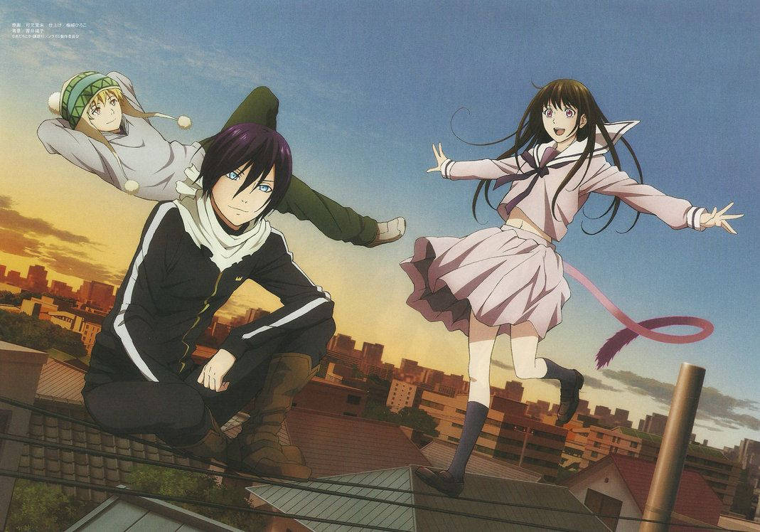Noragami, anime series, adventure, SD Desktop Wallpaper