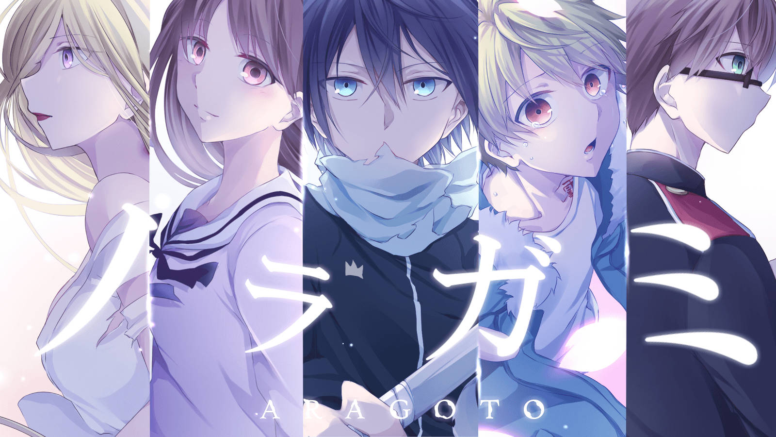 Noragami, anime characters, vertical panels, HD Desktop Wallpaper