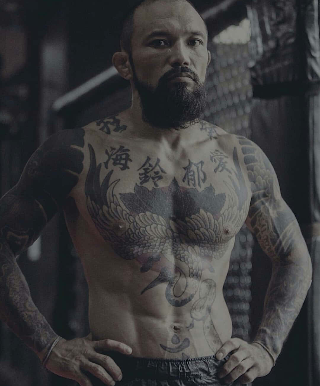 Norifumi Yamamoto, bearded professional MMA fighter, tattoos, HD Phone Wallpaper