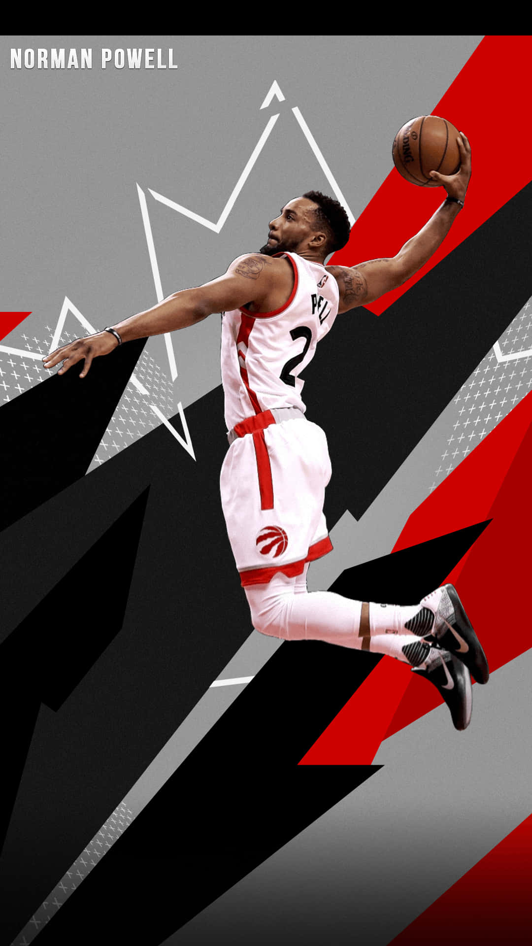 Norman Powell, basketball, red, Full HD Phone Wallpaper