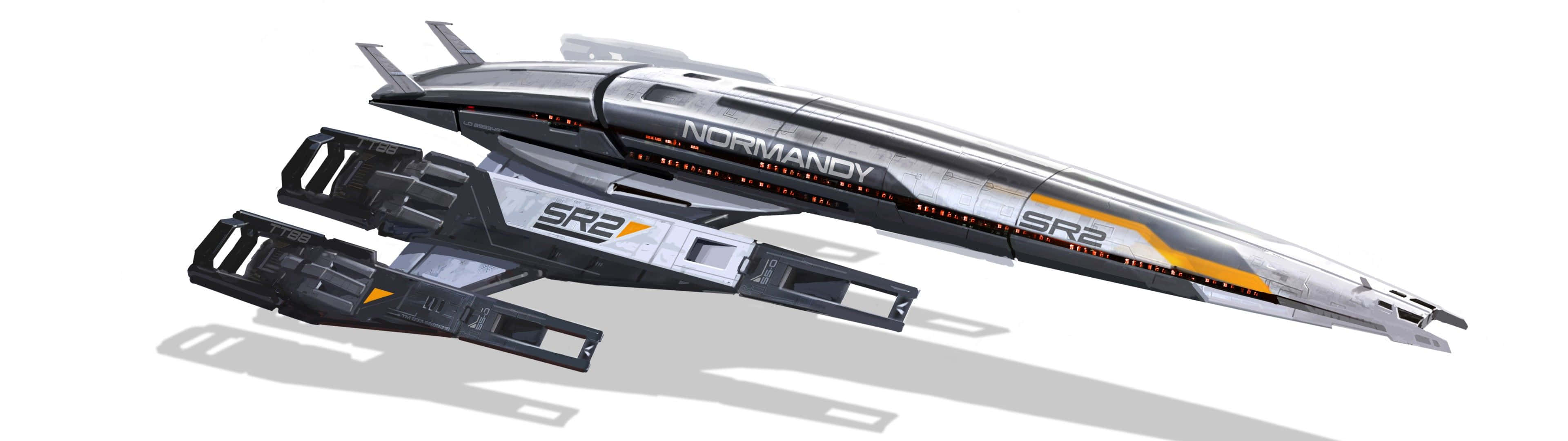 Normandy SR-2, silver, black, 4K Desktop Wallpaper