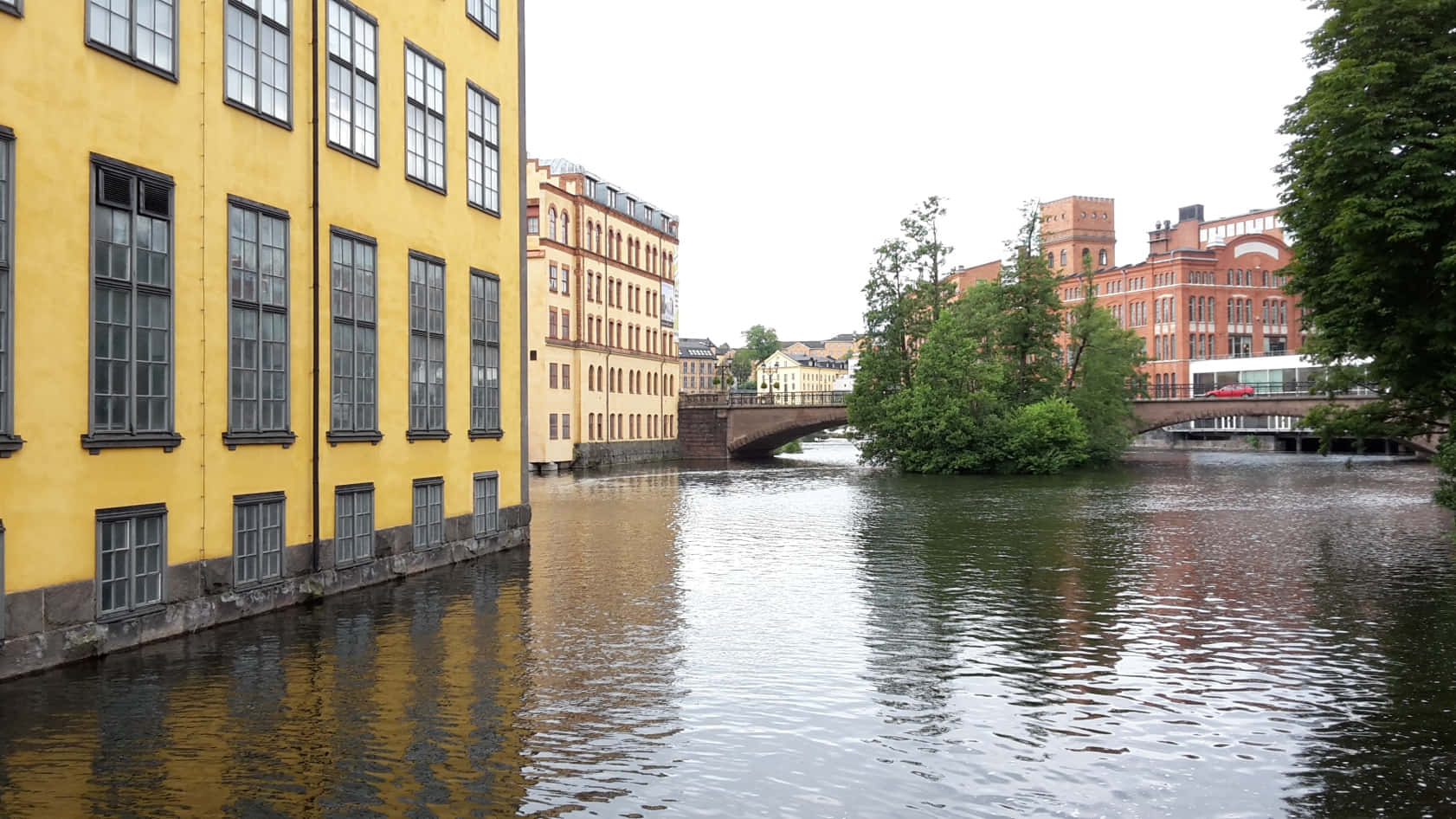 Norrköping, riverfront architecture, canal, HD Desktop Wallpaper