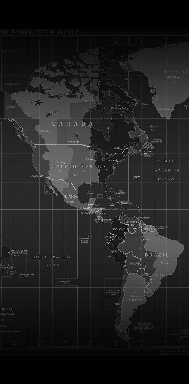 North America, South America, time zones, HD Phone Wallpaper
