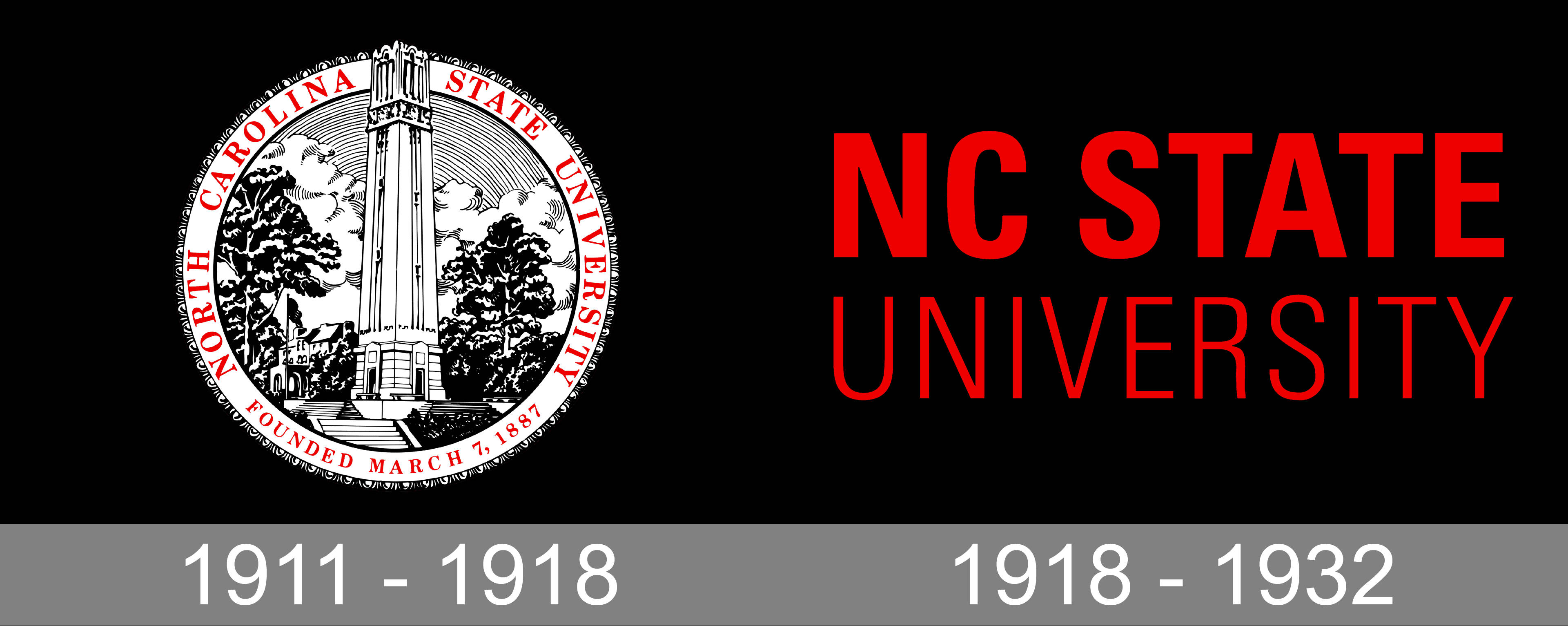 North Carolina State University, seal, black background, 4K Desktop Wallpaper