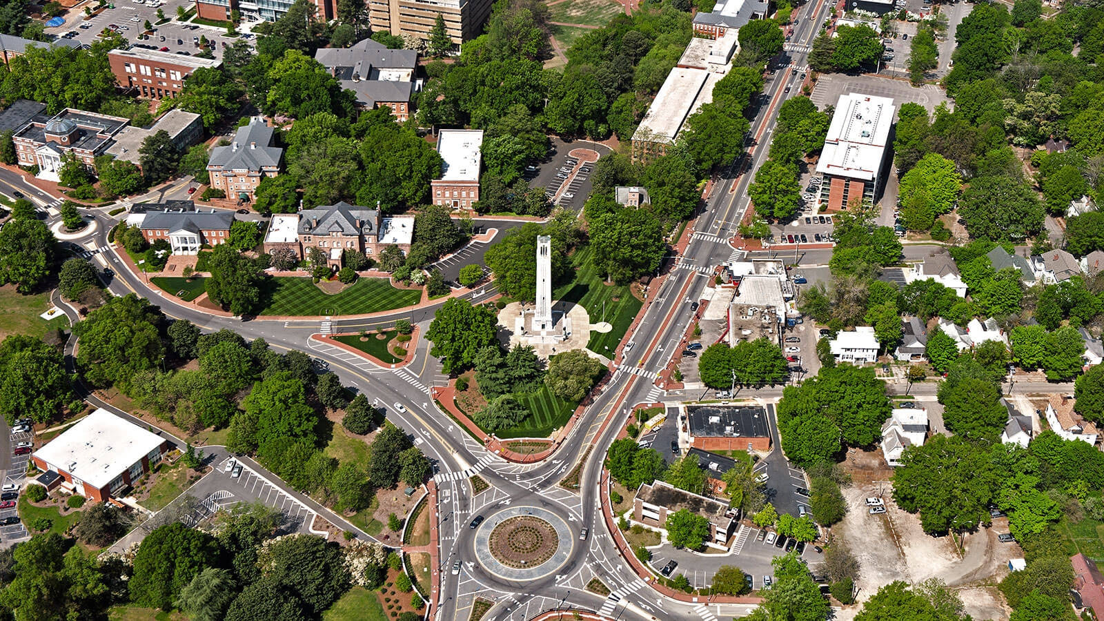North Carolina State University, road networks, aerial view, HD Desktop Wallpaper
