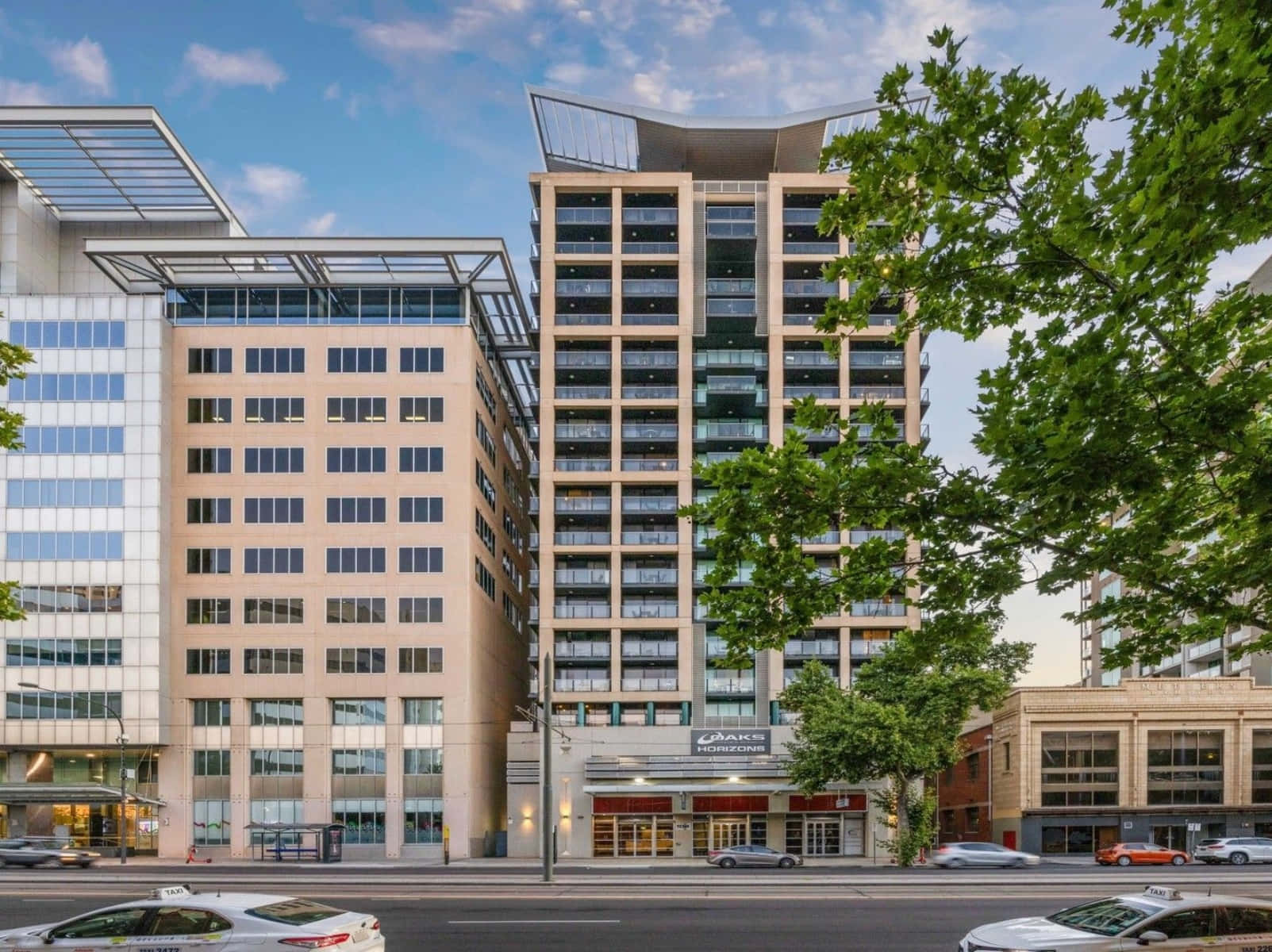 North Terrace Adelaide, modern architecture, glass facades, HD Desktop Wallpaper