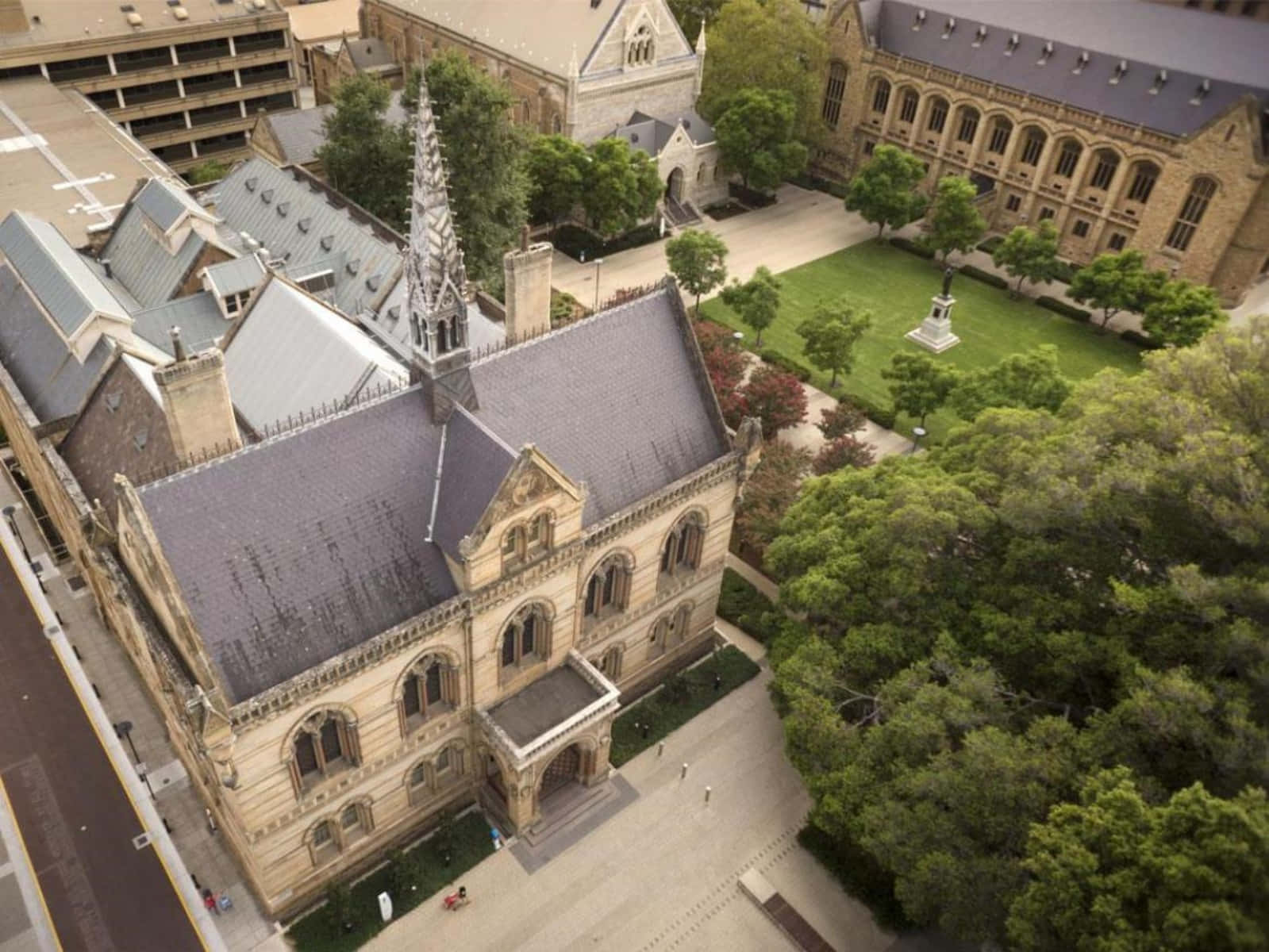 North Terrace Adelaide, Gothic architecture, stone buildings, HD Desktop Wallpaper