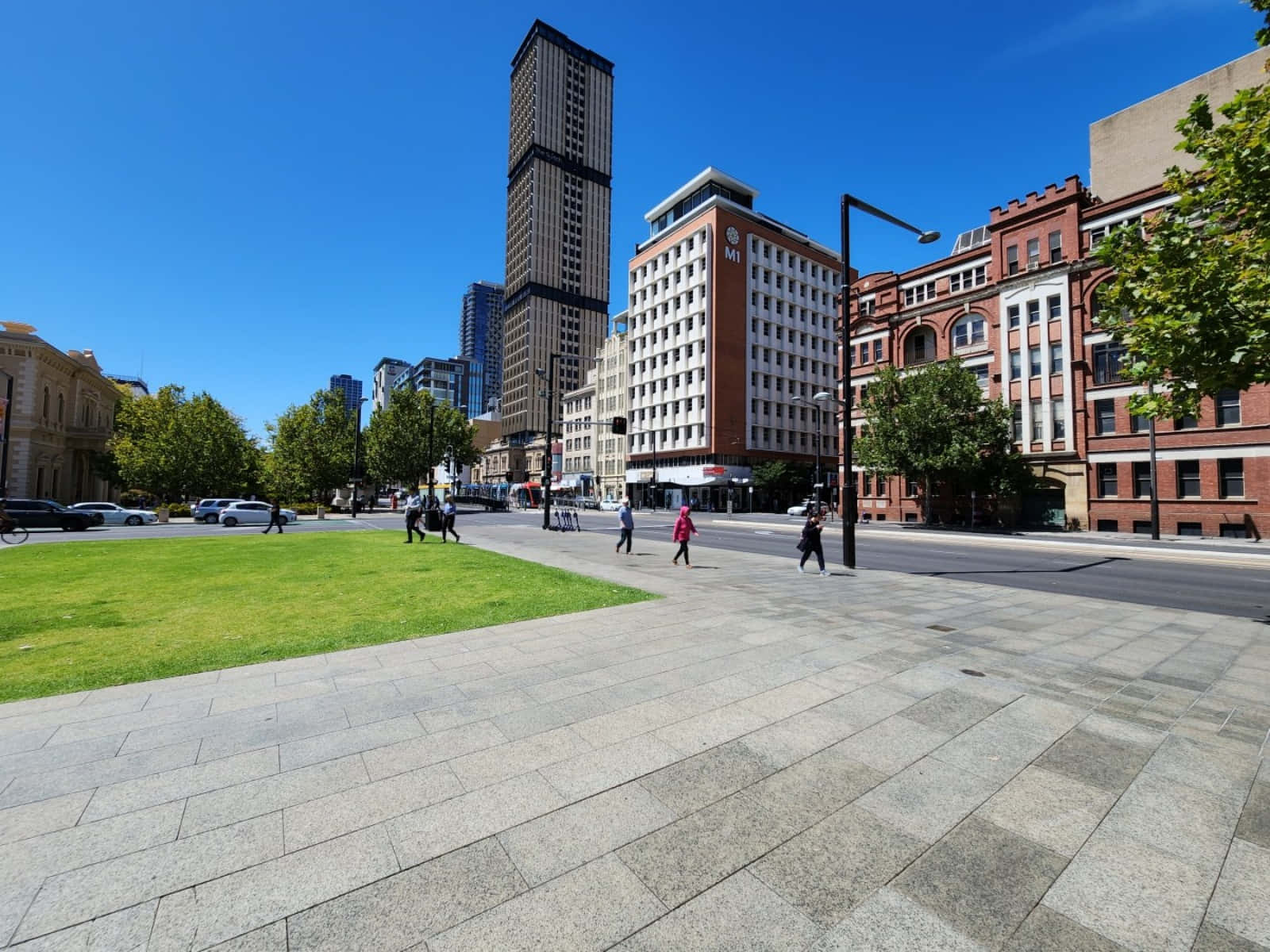 North Terrace Adelaide, urban landscape, city square, HD Desktop Wallpaper
