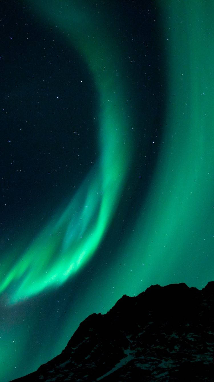 Northern Lights, aurora borealis, starry night sky, HD Phone Wallpaper