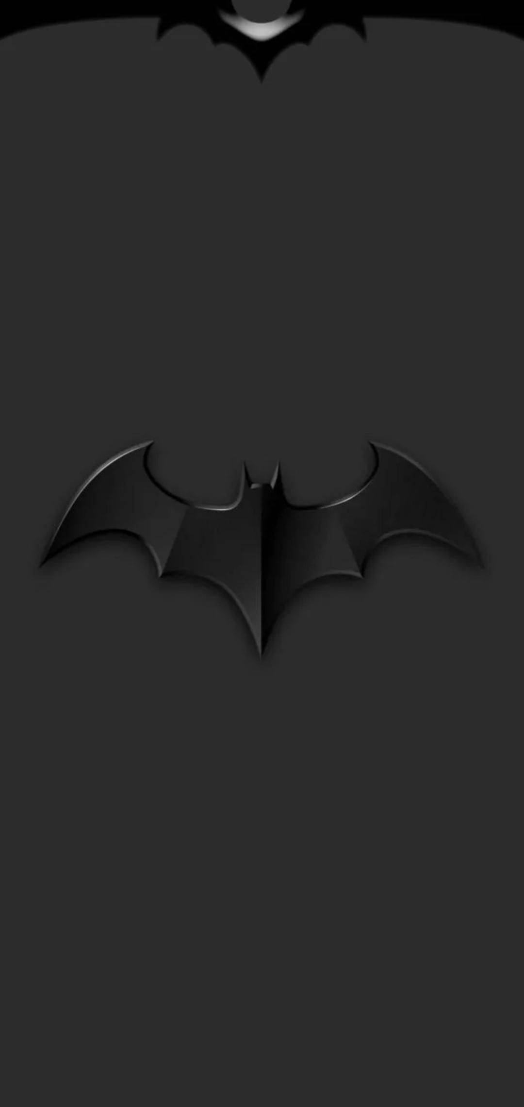 water drop notch, batman, black bat symbol, Full HD Phone Wallpaper