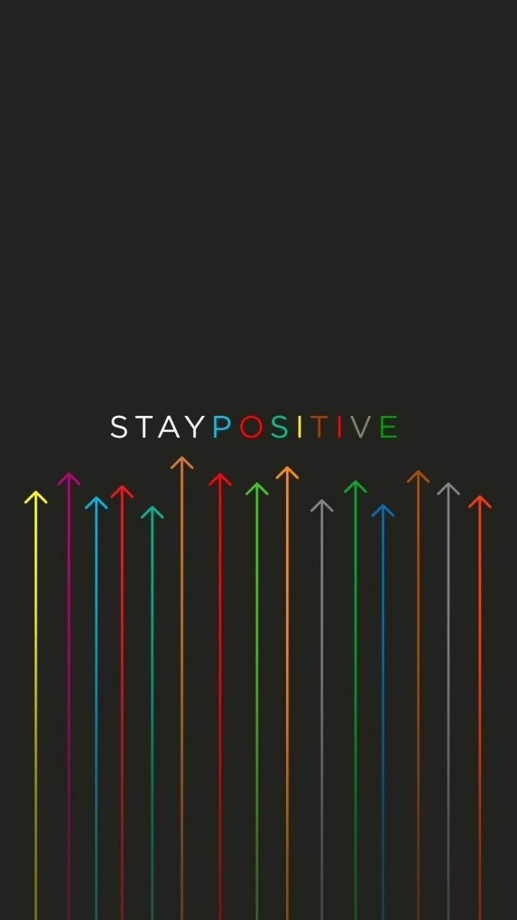 Note 10 Plus, STAY POSITIVE, rainbow hues, HD Phone Wallpaper