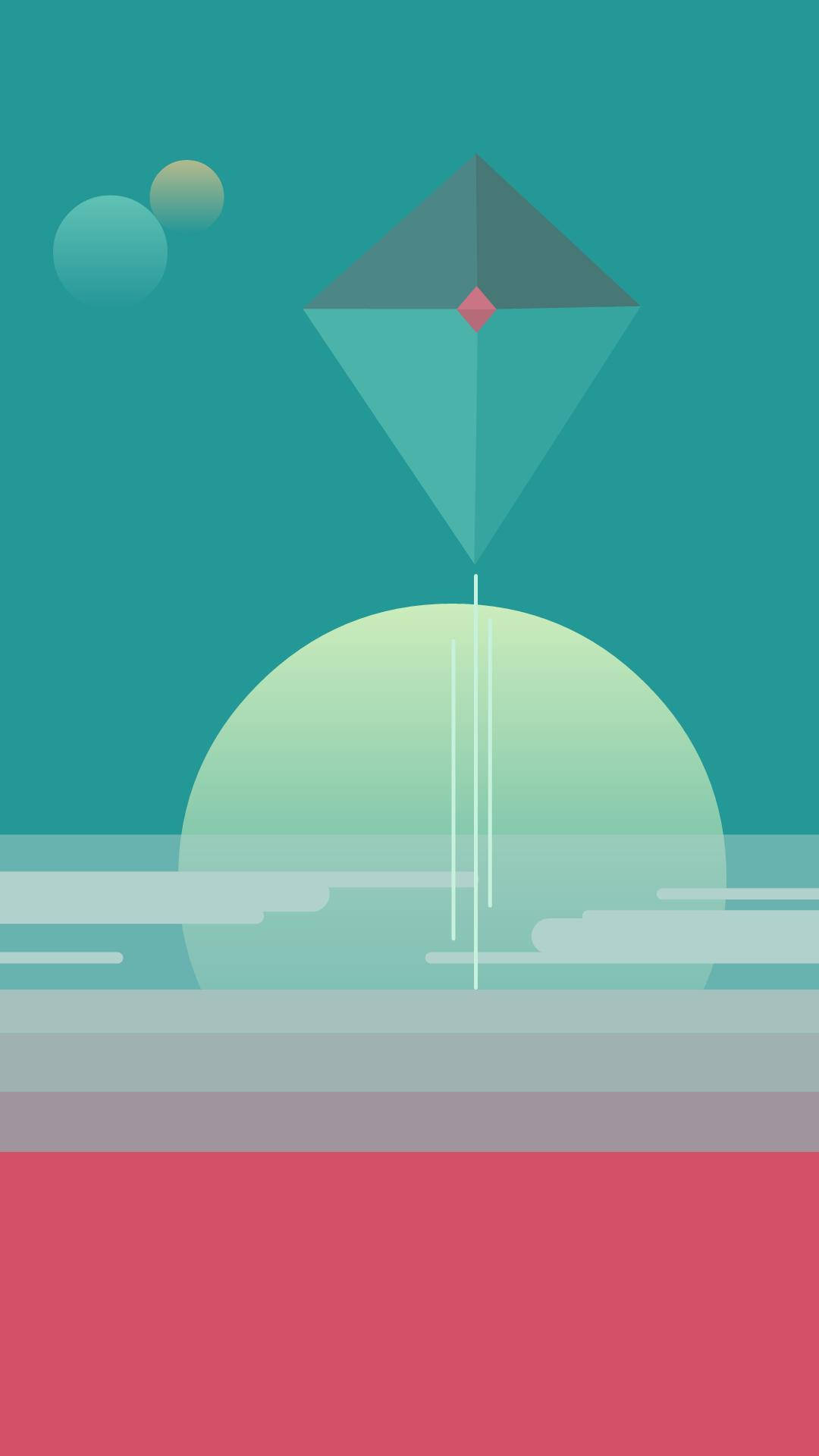 Note 10 Plus, geometric sky, teal sky, Full HD Phone Wallpaper