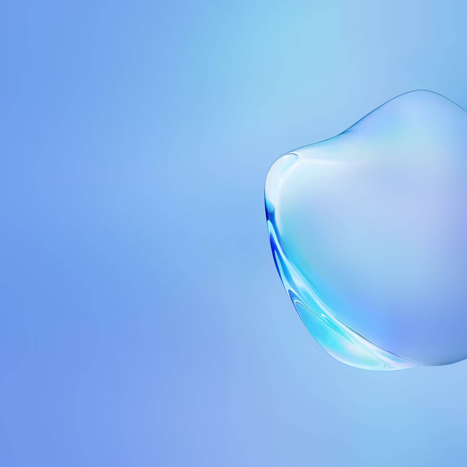 Note 10, water drop, blue, Full HD Desktop Wallpaper