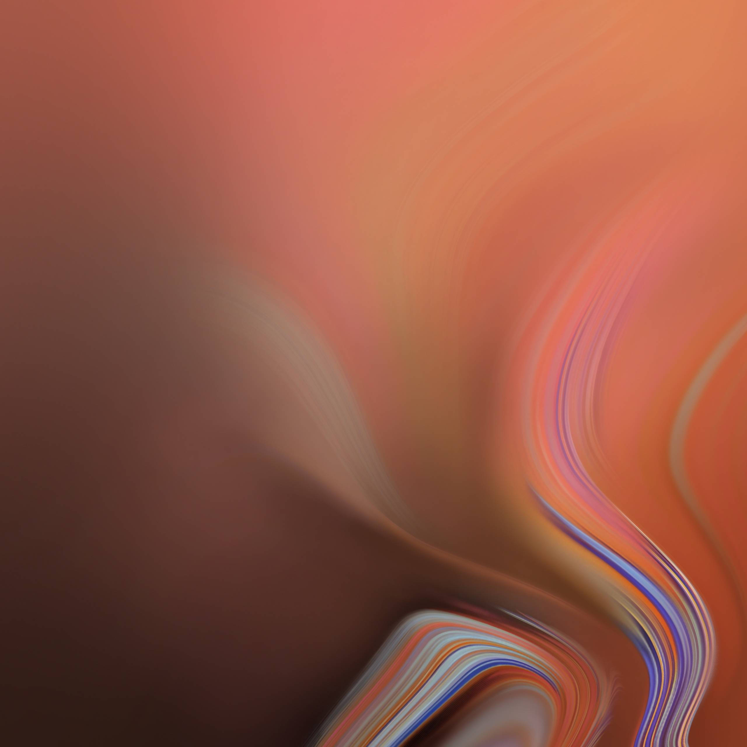 Note 10, abstract liquid, warm orange pink and brown tones, 2K Desktop Wallpaper
