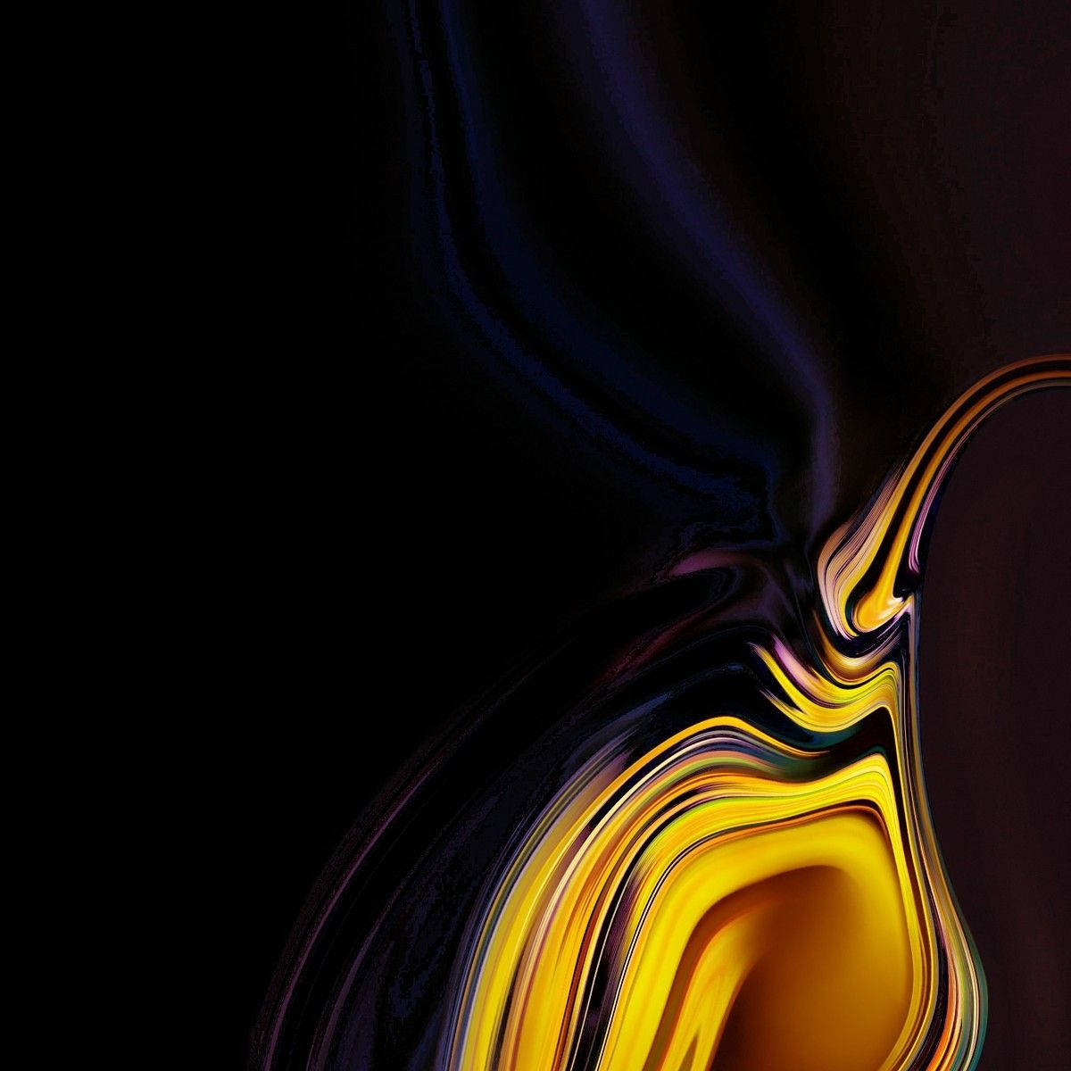 Note 10, yellow swirl, golden, SD Desktop Wallpaper