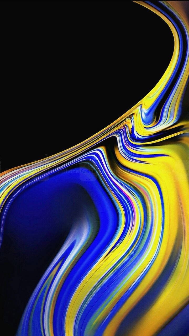 Note 10, liquid abstract art, blue, HD Phone Wallpaper