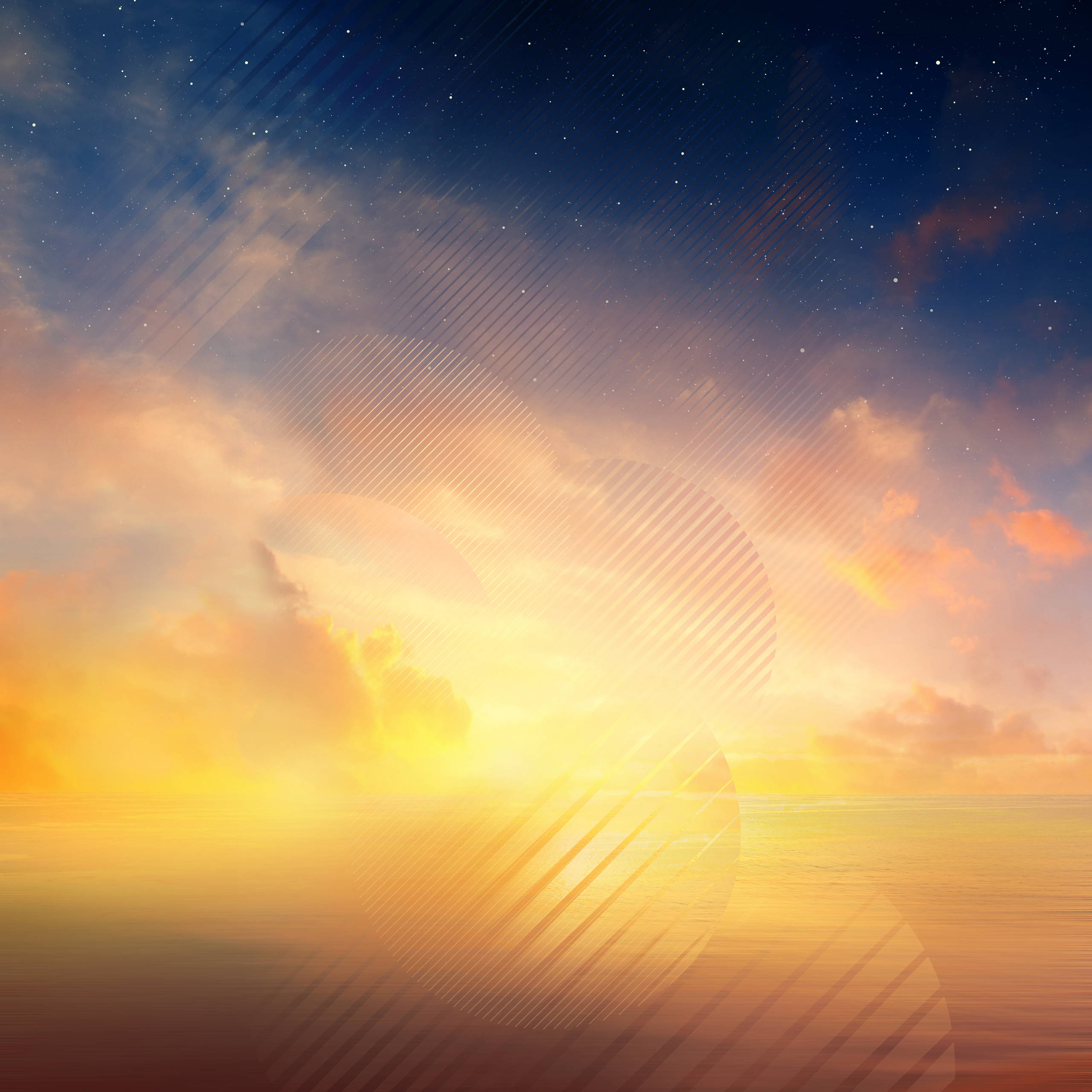 Note 8, sunrise, sea, 2K Desktop Wallpaper