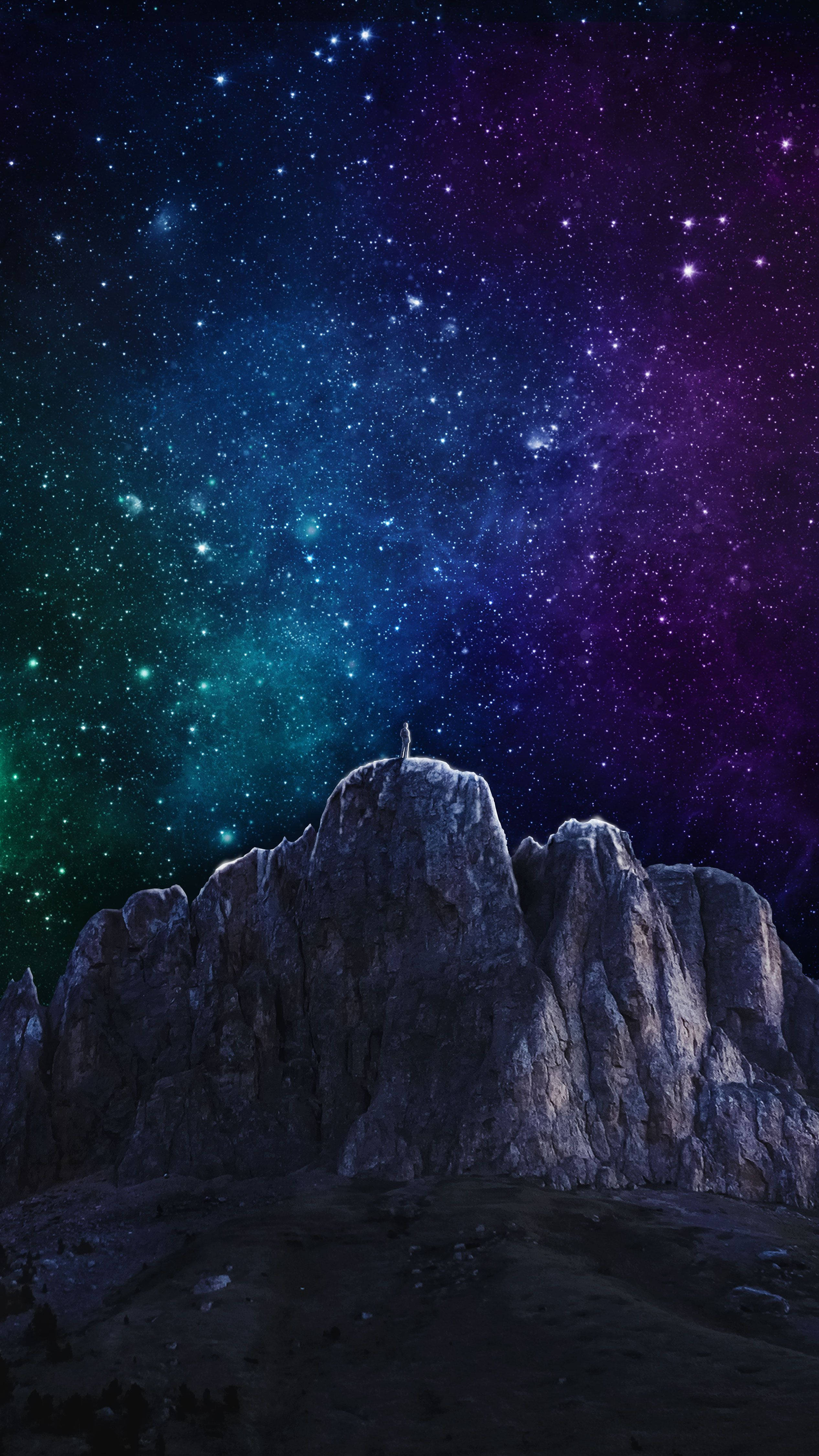 Note 8, sky, mountains, 4K Phone Wallpaper