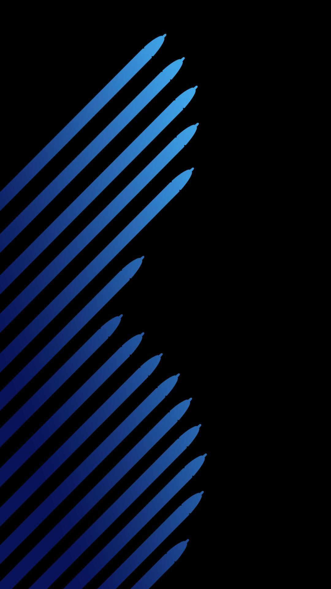 Note 8, blue line art, diagonal blue gradient stripes, Full HD Phone Wallpaper