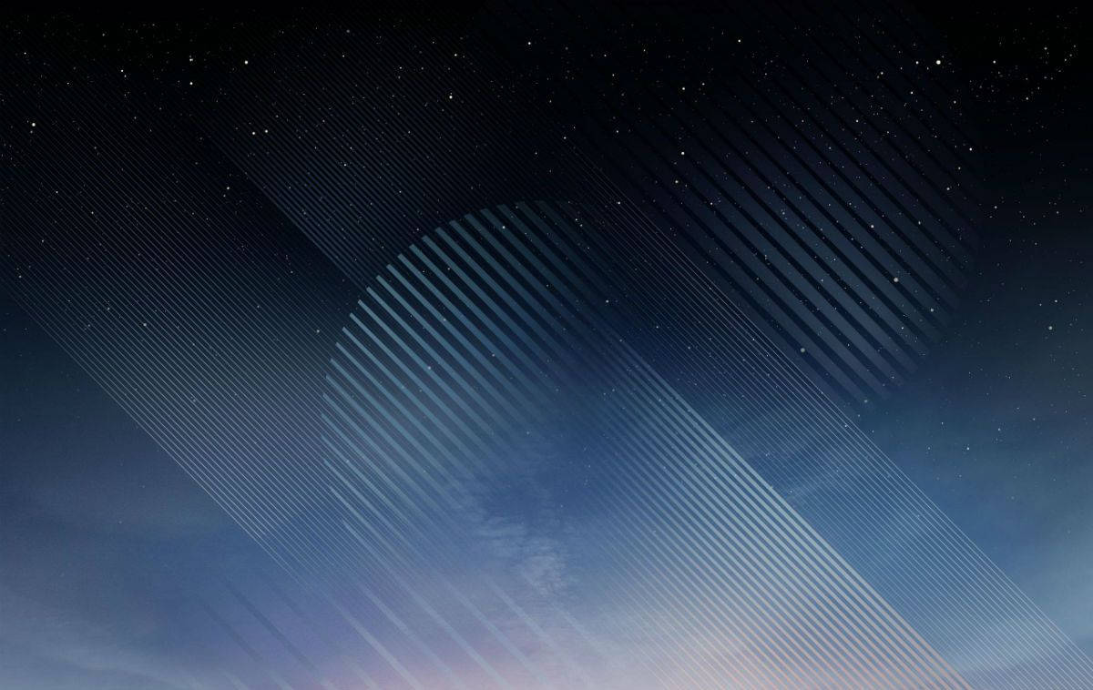 Note 8, starry night sky, diagonal light streaks, SD Desktop Wallpaper