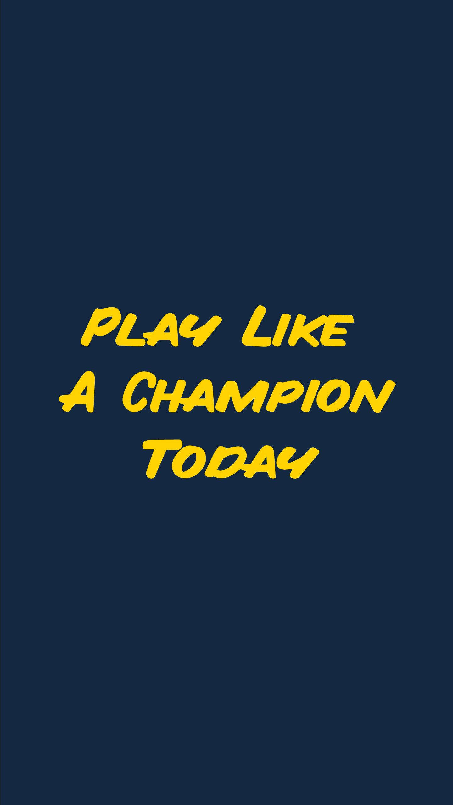 Notre Dame Stadium, yellow text, navy blue background, 2K Phone Wallpaper