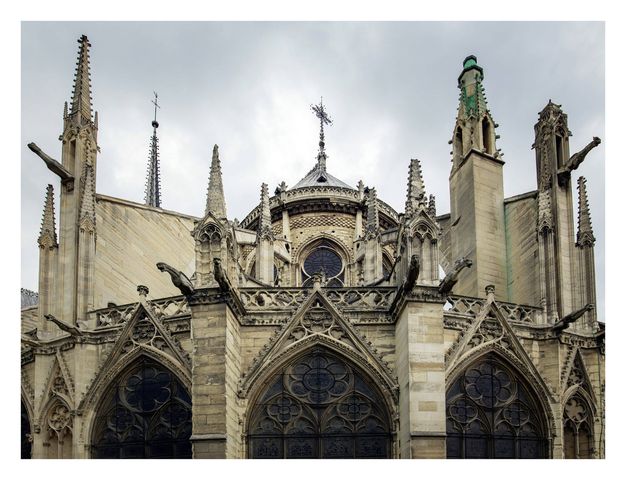 Notre Dame, Gothic cathedral, stone facade, Full HD Desktop Wallpaper