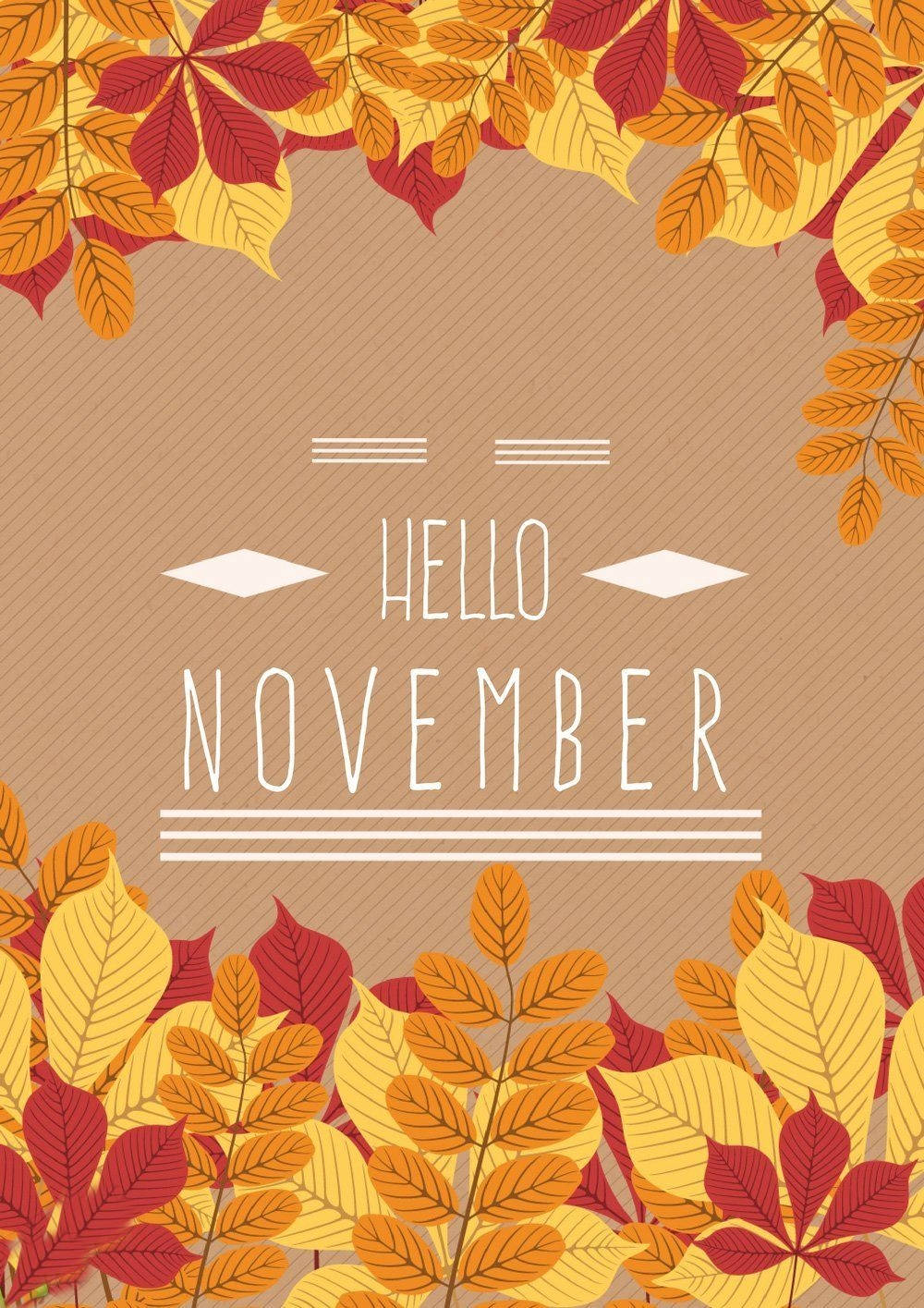 November iPhone, red and gold, textured brown background, HD Phone Wallpaper