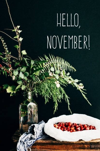 November iPhone, rustic wooden table, glass vase, SD Phone Wallpaper