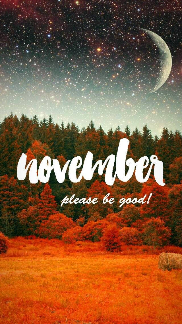 November iPhone, crescent moon, starry night sky, SD Phone Wallpaper