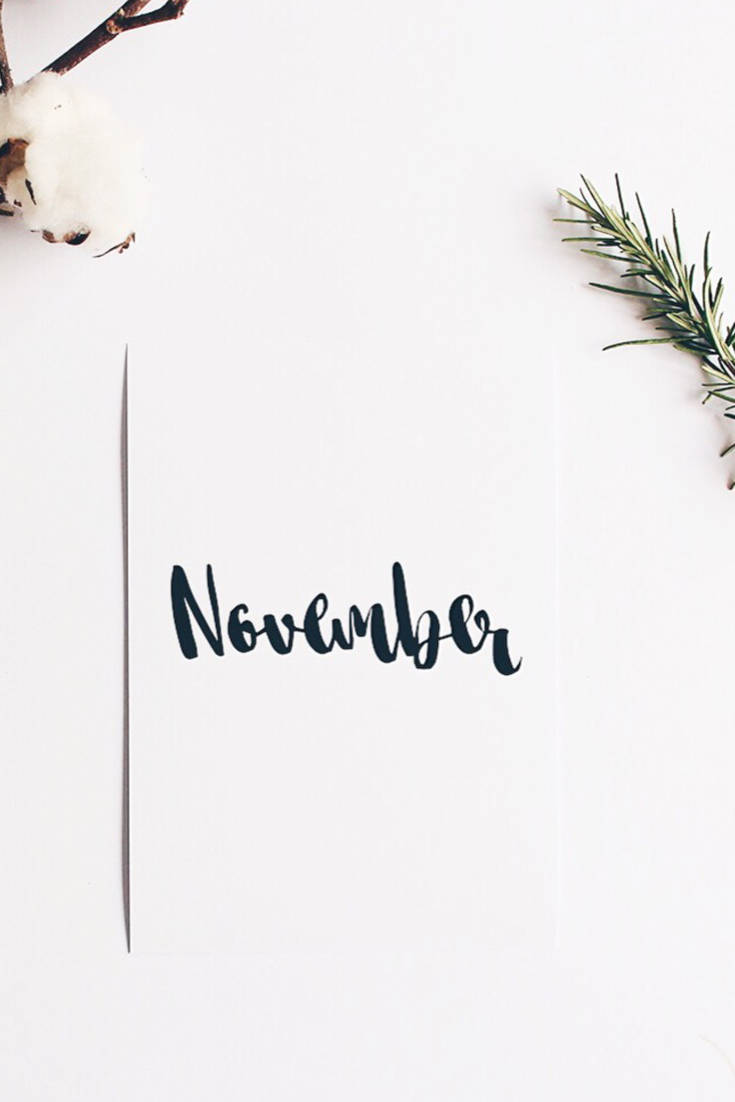 November, iPhone, white card, SD Phone Wallpaper