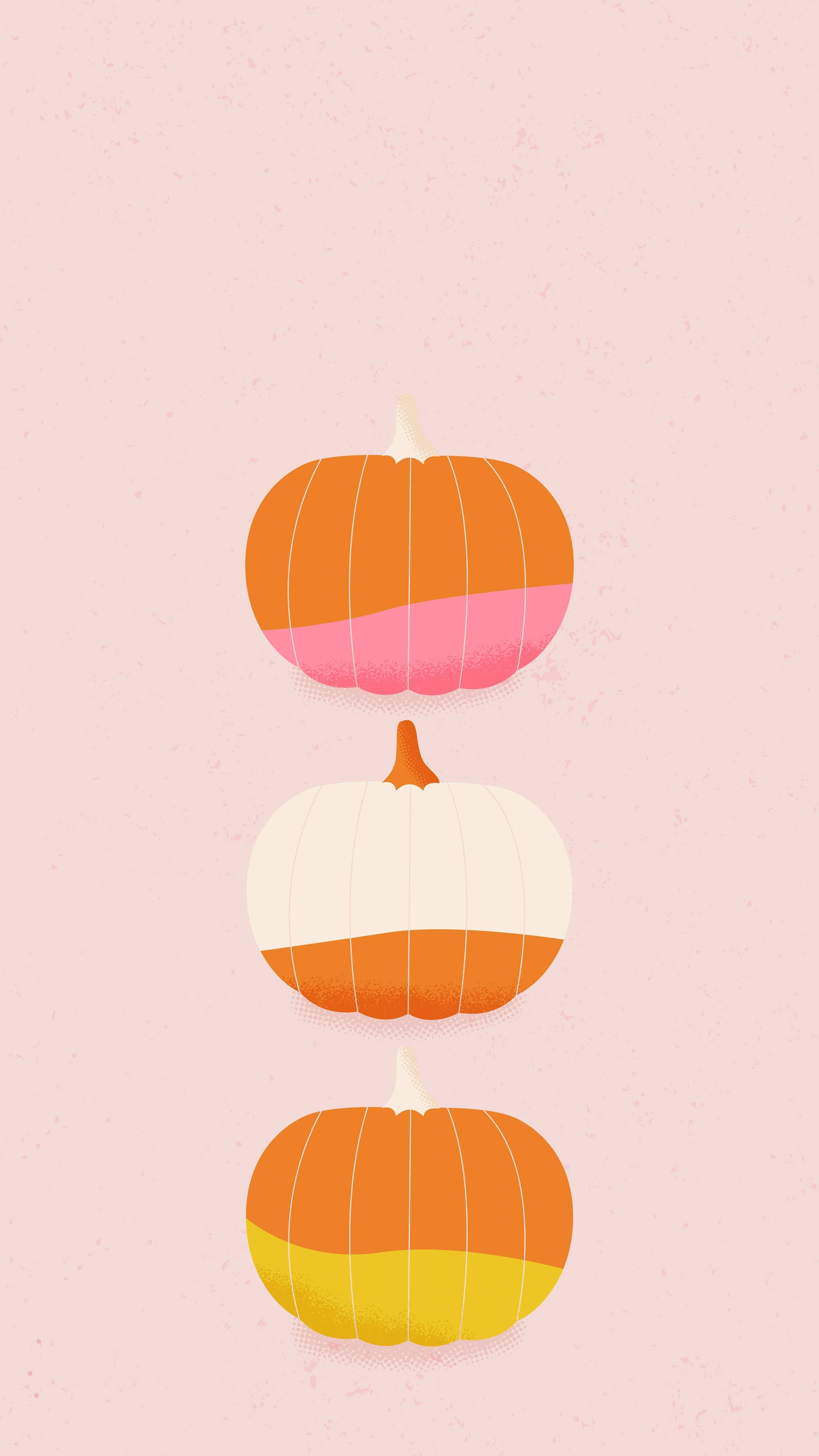 November iPhone, pumpkins, pastel pink, 4K Phone Wallpaper